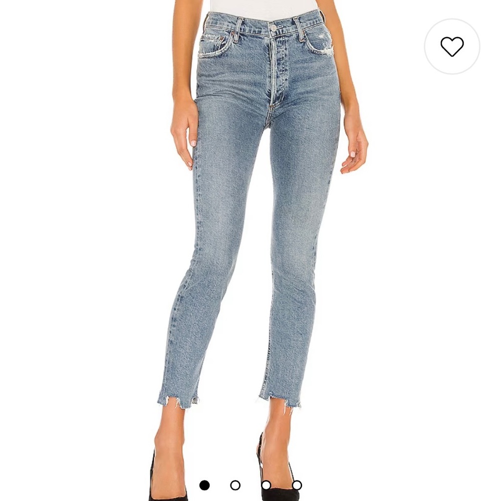 AGOLDE Nico High Rise Slim in Rooted